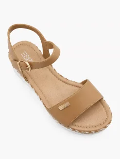 Cognac Platform Sandal