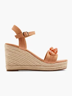 Coral Sandal Wedge Heel