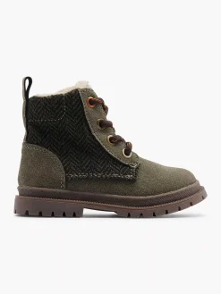 Dark Green Lace Up Boot