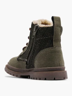 Dark Green Lace Up Boot