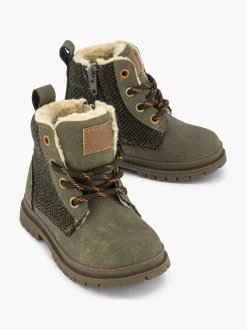 Dark Green Lace Up Boot
