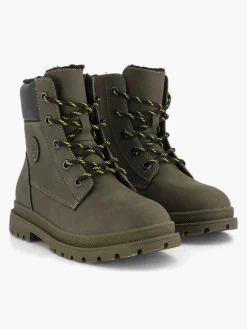 Dark Green Lace Up Boot