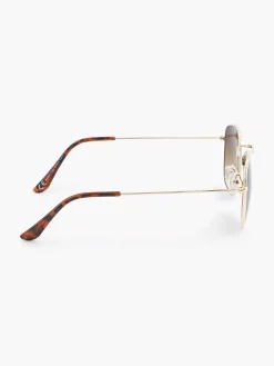 Gold Sunglasses With Brown Lenses