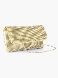 Golden Shoulder Bag Rhinestones