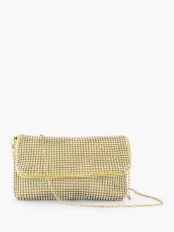 Golden Shoulder Bag Rhinestones