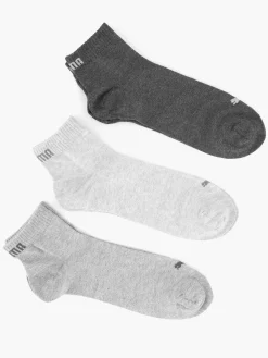 Gray Quarter Plain 3 Pack 39-42
