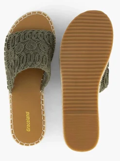 Khaki Platform Slipper
