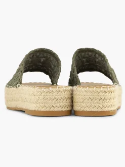 Khaki Platform Slipper