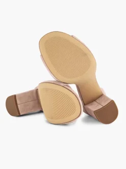 Light Pink Suede Sandalette