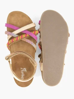 Pink Leather Sandal Beads