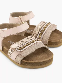 Pink Leather Sandal Velcro