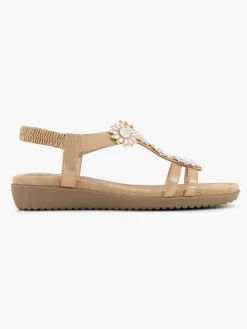 Rose Gold Comfort Sandal Stones