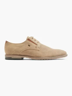 Sand-Colored Lace-Up Shoe