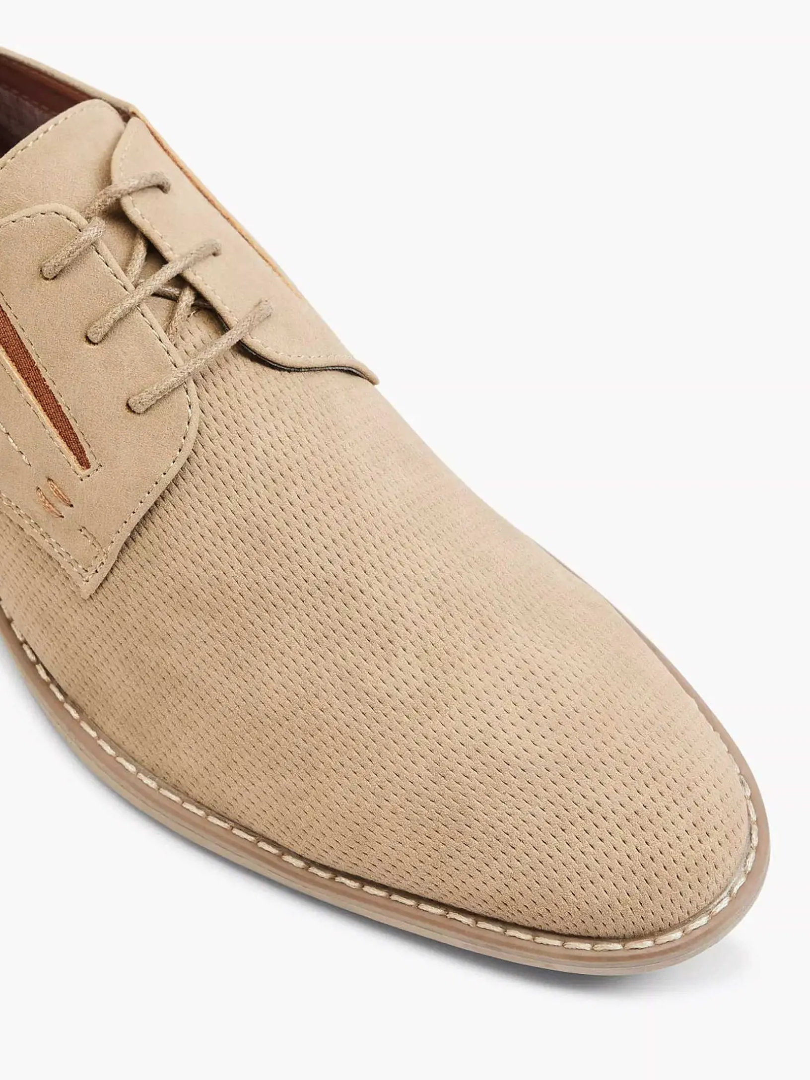 Sand-Colored Lace-Up Shoe
