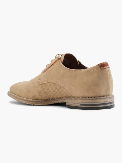 Sand-Colored Lace-Up Shoe