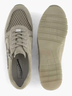 Sand-Colored Leather Comfort Sneaker