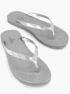 Silver Flip-Flops