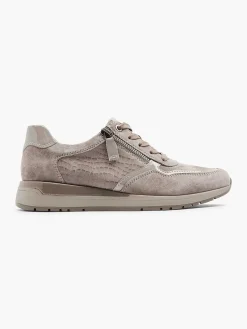 Taupe Leather Comfort Sneaker