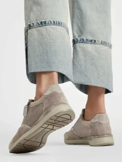 Taupe Leather Comfort Sneaker