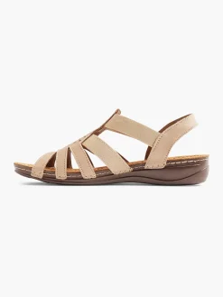 Taupe Leather Sandal