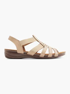 Taupe Leather Sandal