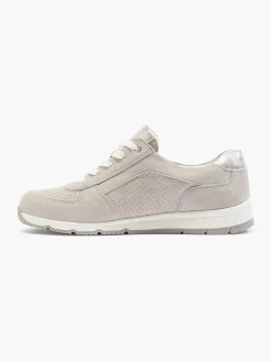Taupe Leather Sneaker