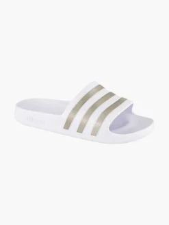 White Adilette Aqua