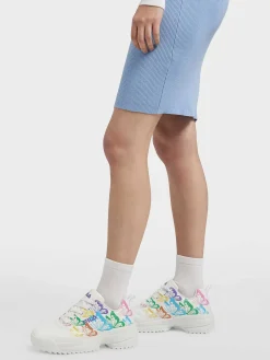 White Chunky Sneaker Butterflies