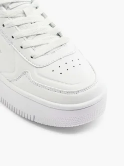 White Low Cut Shoe Rebound Platform
