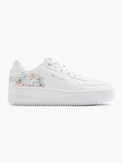 White Low Cut Shoe Rebound Platform
