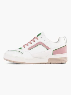 White Retro Sneaker Pink