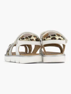 White Sandal Panther Print