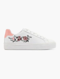 White Sneaker Pink Flowers